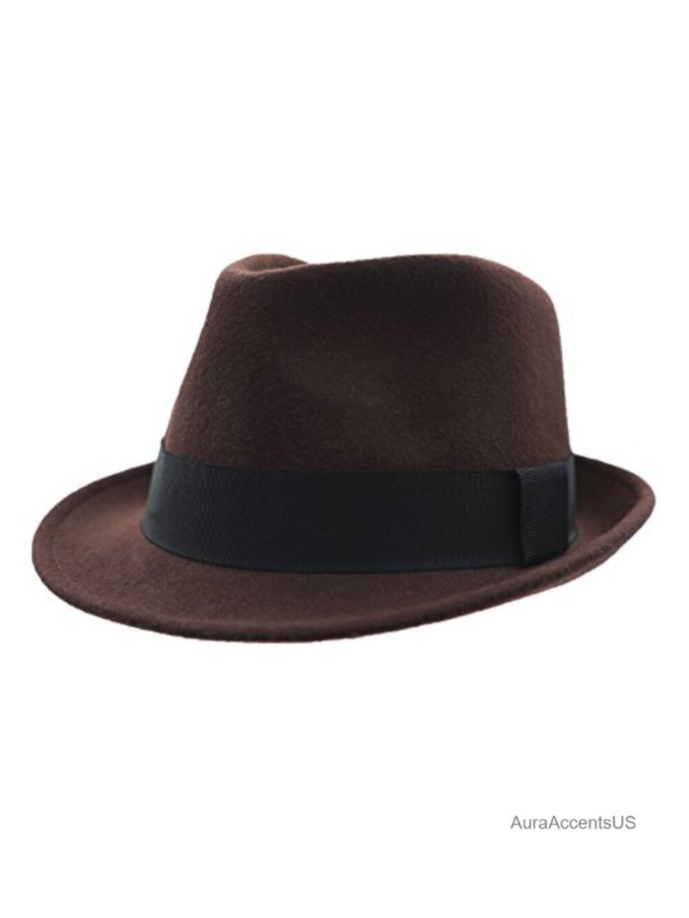 100% Wool Felt Fedora Short Brim Winter Hat